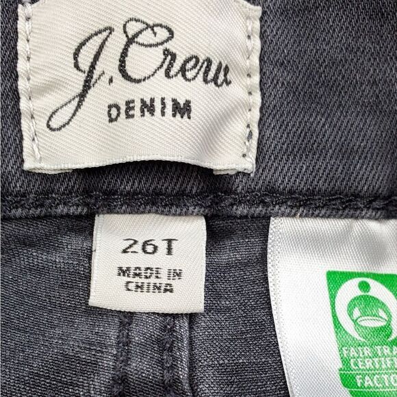 J. Crew 10" Toothpick Gray Button Fly Jeans - Picture 5 of 5